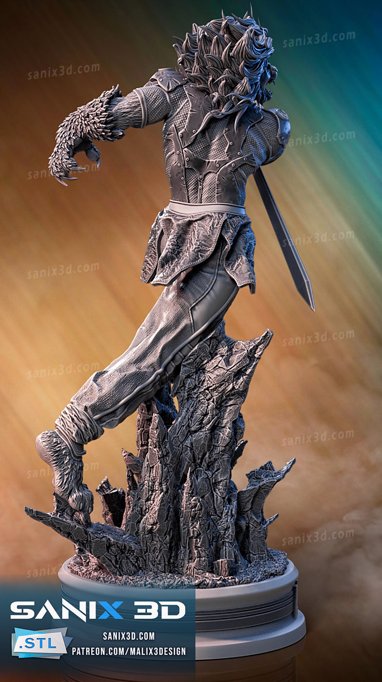 Lion-O Statue - Thundercats - by Sanix - Tabletop RPG Miniature - Roleplaying 3D Printed Fantasy Mini