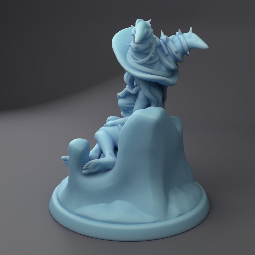 Necromancer Beach Lounger - by Twin Goddess - Tabletop RPG Miniature - Roleplaying 3D Printed Fantasy Mini