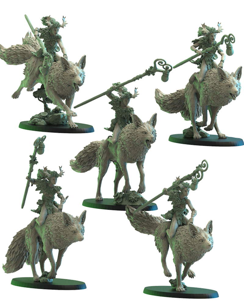 Wood Elves - Nibi Raiders - by Lost Kingdom - Tabletop RPG Miniature - Roleplaying 3D Printed Fantasy Mini