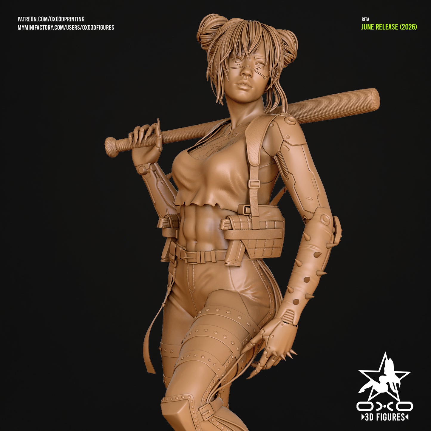 Rita Sculpture (75mm to 500mm) - Unassembled/Unpainted/3D Print