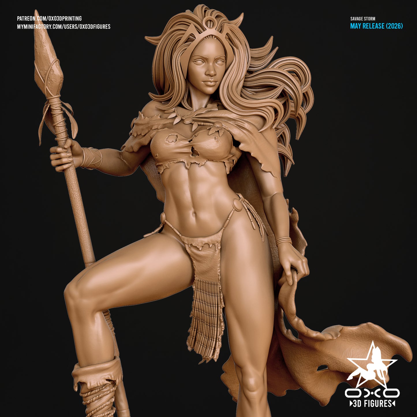 Savage Land: Storm Sculpture (75mm to 500mm) - Unassembled/Unpainted/3D Print