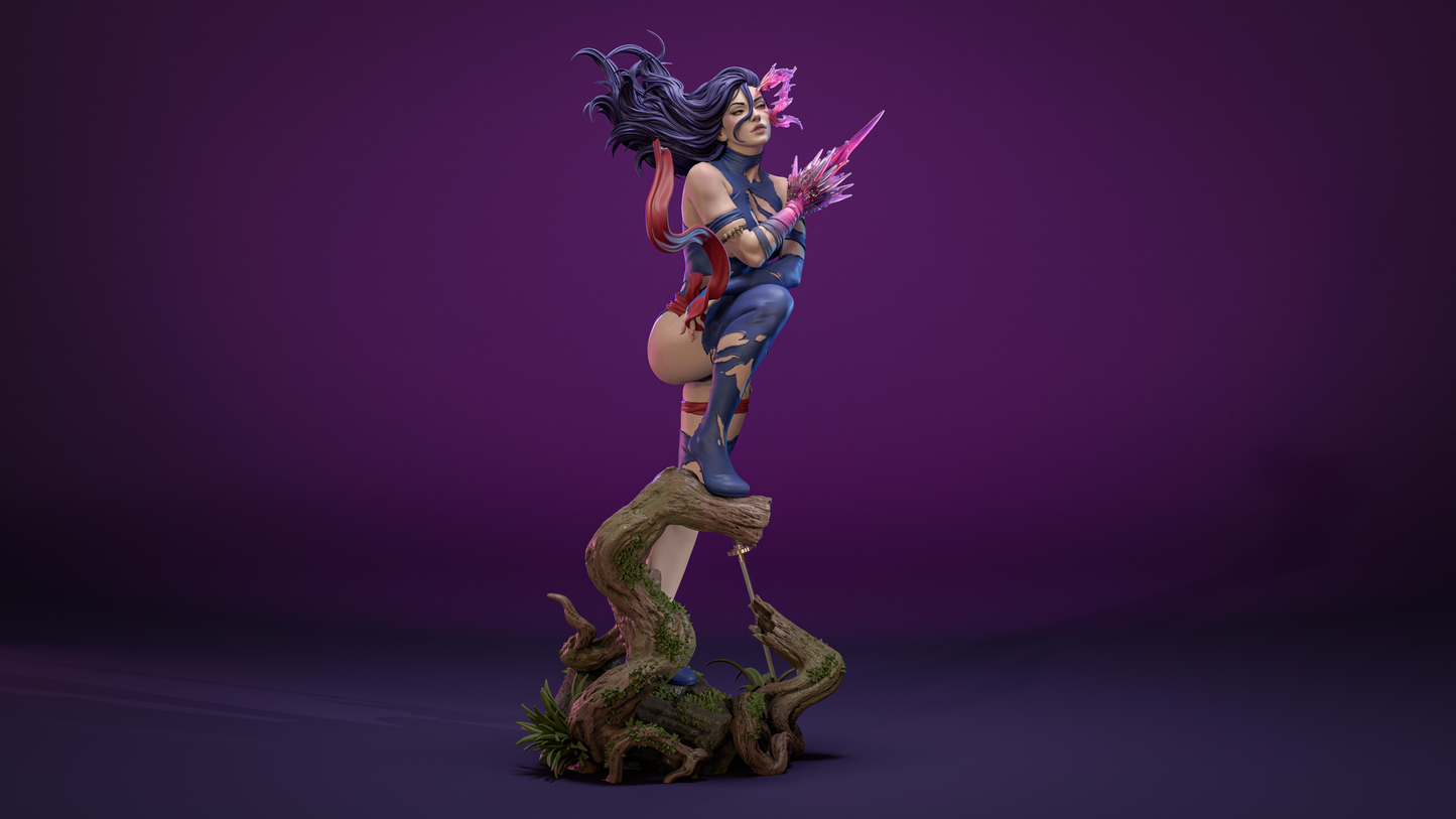 Savage Land Psylocke Sculpture (75mm to 500mm) - Unassembled/Unpainted/3D Print