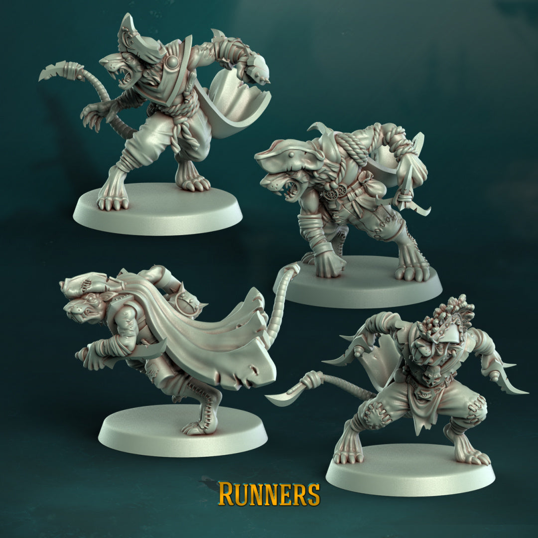 Pi'Rats Team - Fantasy Football - Complete Team - by Punga Miniatures - Tabletop RPG Miniature - Roleplaying 3D Printed Fantasy Mini