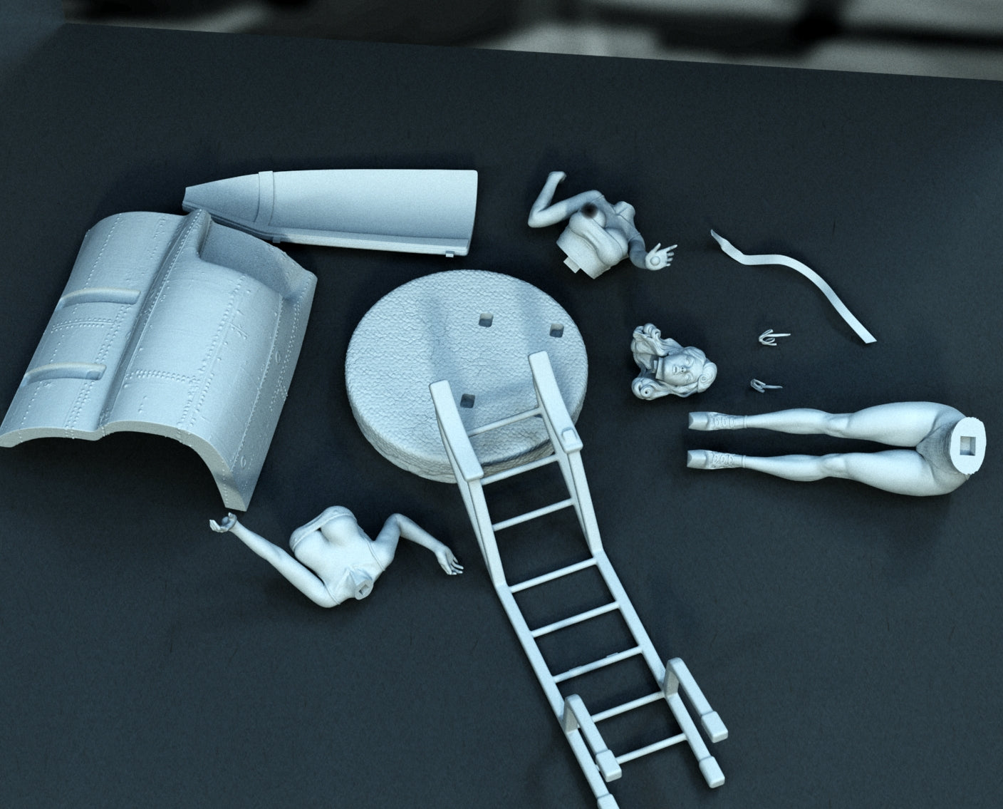 Pin up - T-33 SFW/NSFW Sculpture (75mm to 500mm) - Unassembled/Unpainted/3D Print