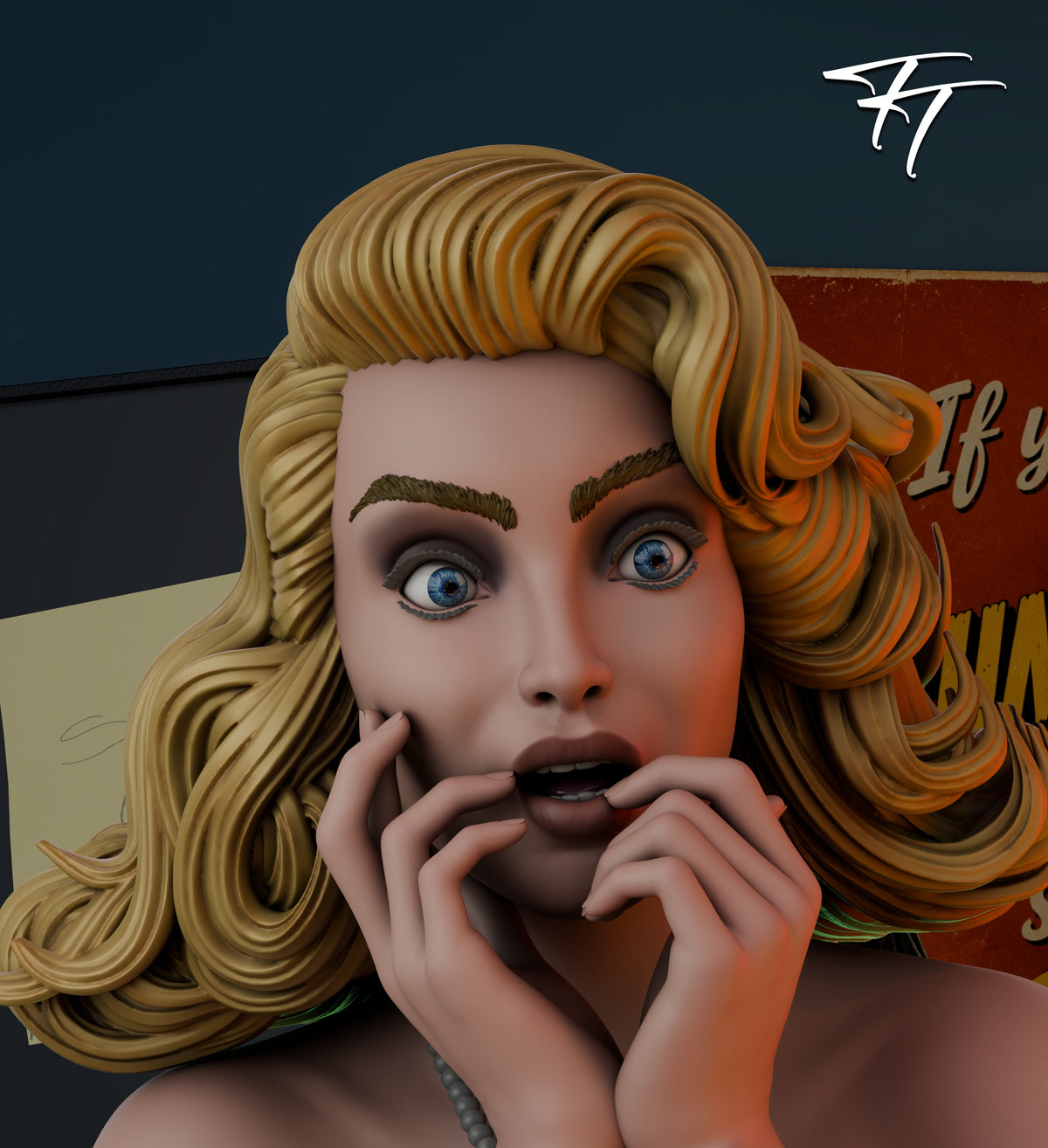 Pin up Halloween Sculpture (75mm to 500mm) - Unassembled/Unpainted/3D Print