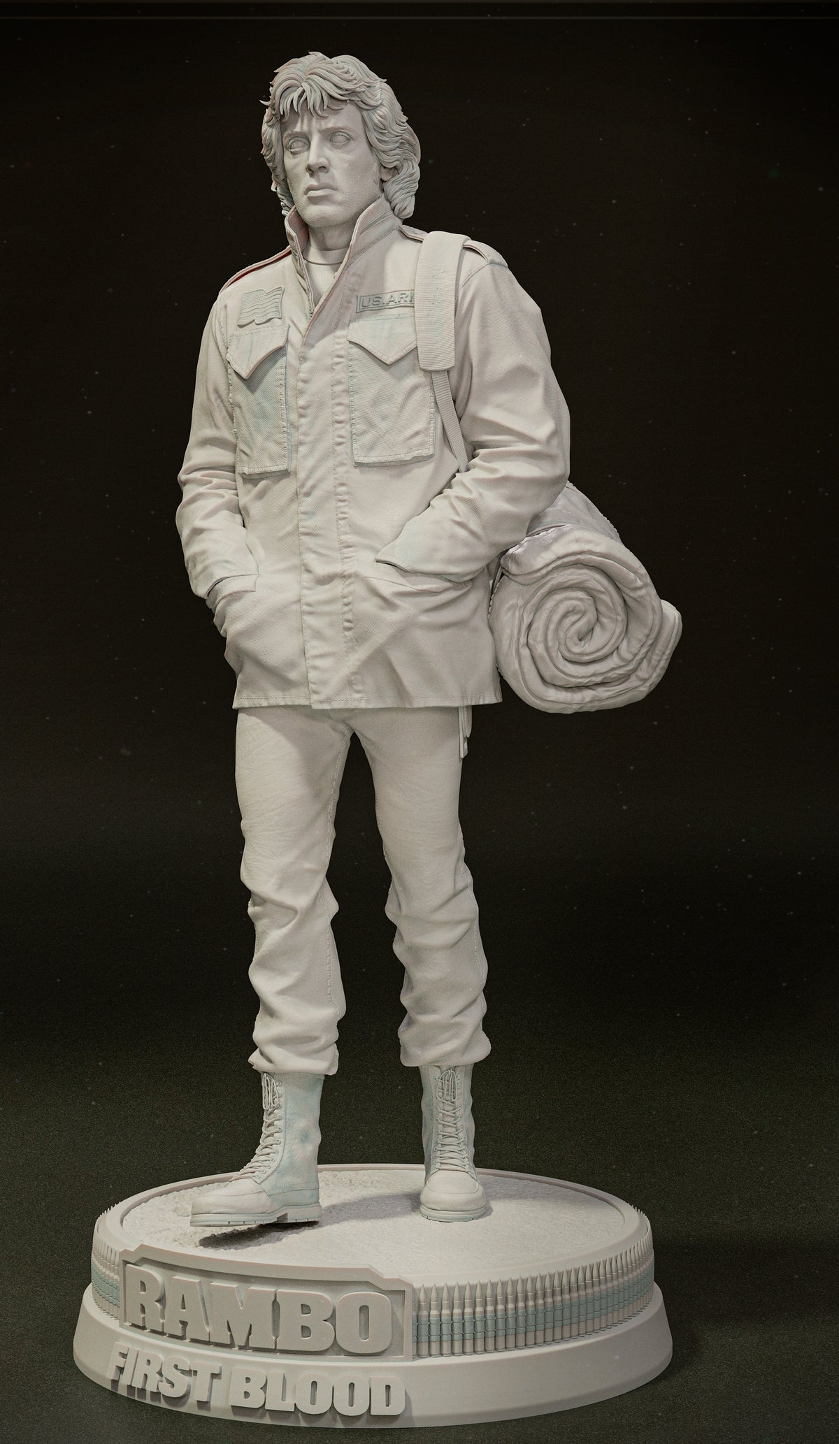John Rambo Sculpture(75mm to 500mm) - Unassembled/Unpainted/3D Print