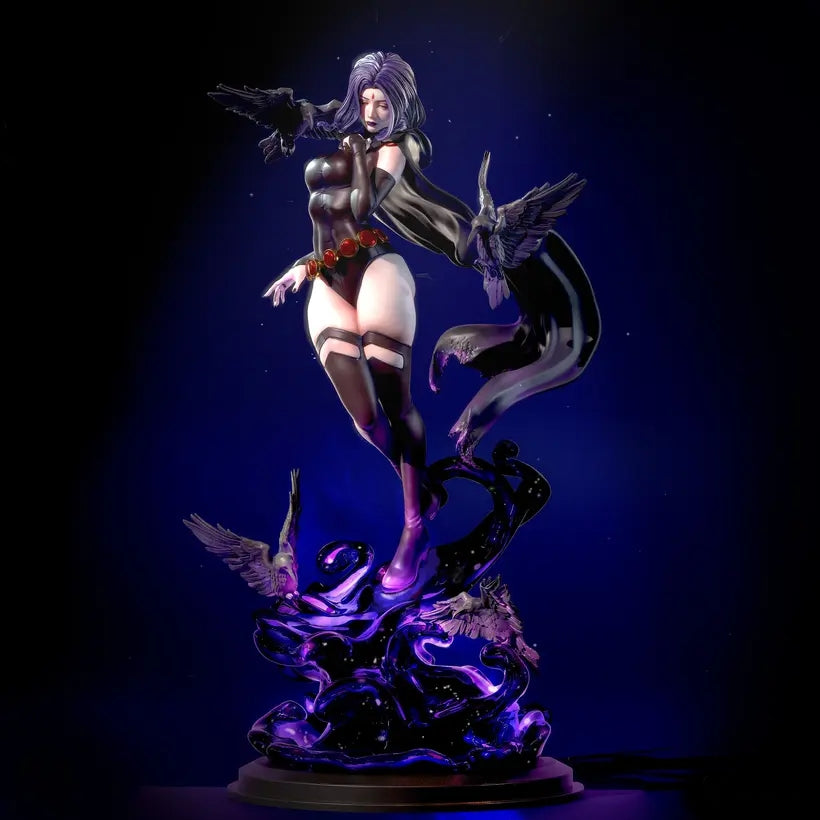 Raven Sculpture (75mm to 500mm) - Unassembled/Unpainted/3D Print