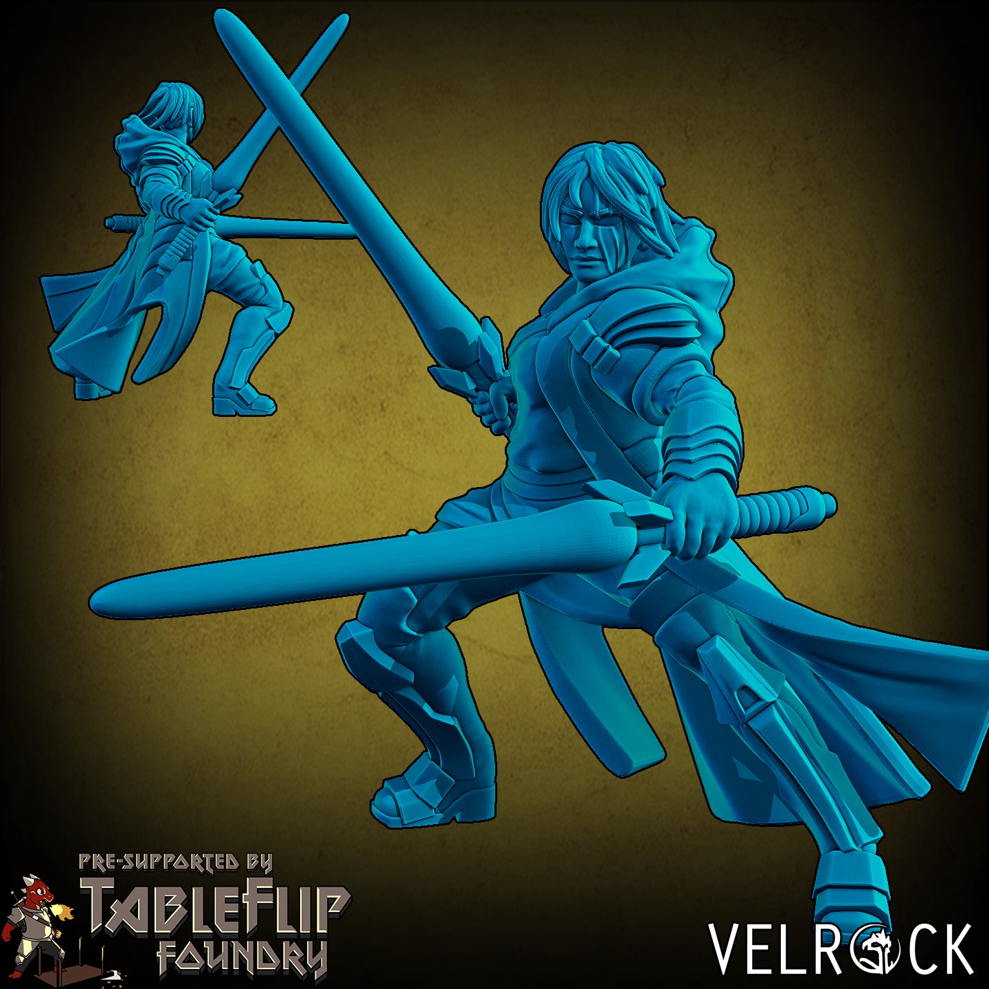 Rebel Mercenaries - by Verlock - Tabletop RPG Miniature - Roleplaying 3D Printed Fantasy Mini