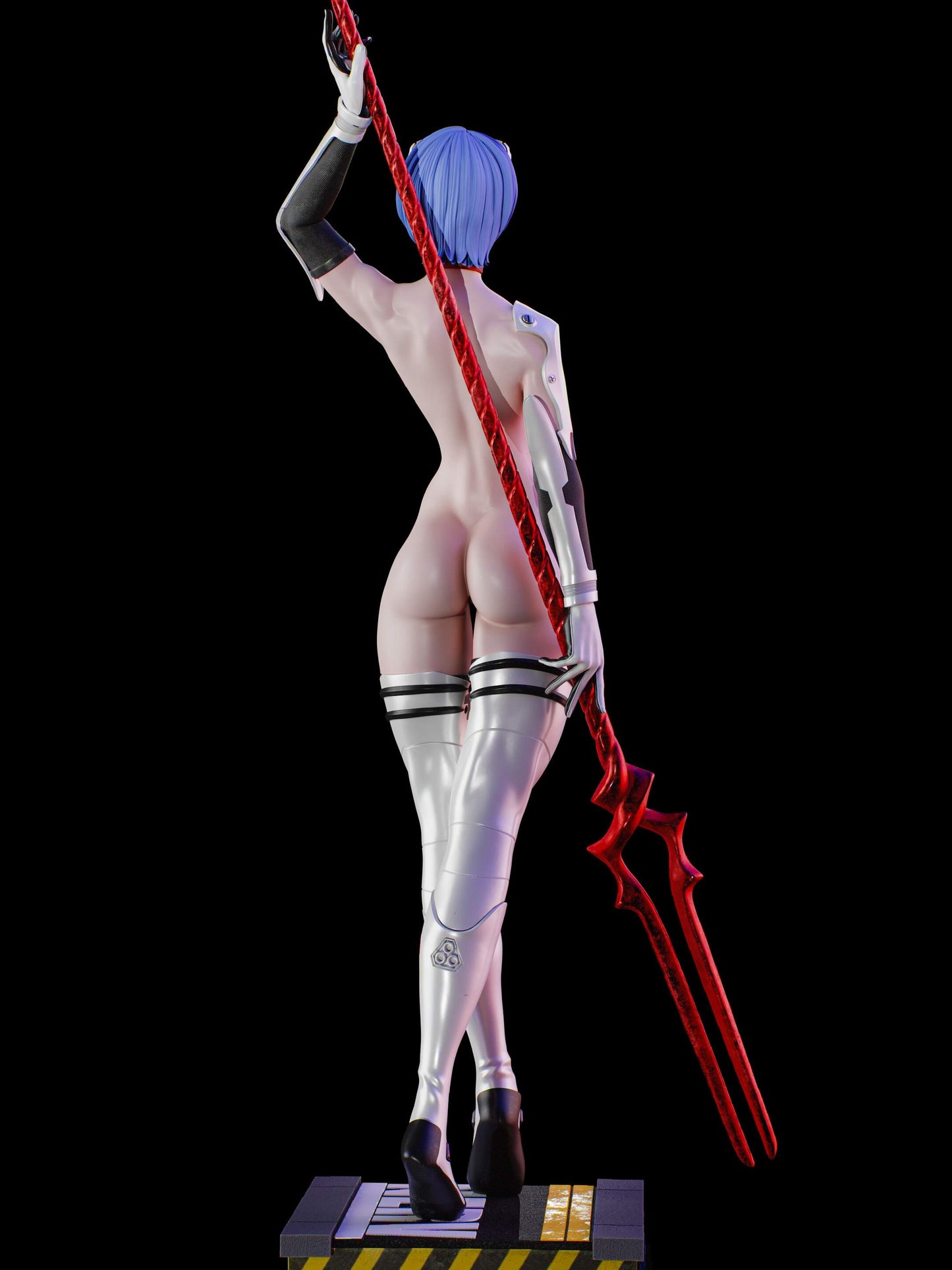 Rei Ayanami NSFW Sculpture (75mm to 500mm) - Unassembled/Unpainted/3D Print