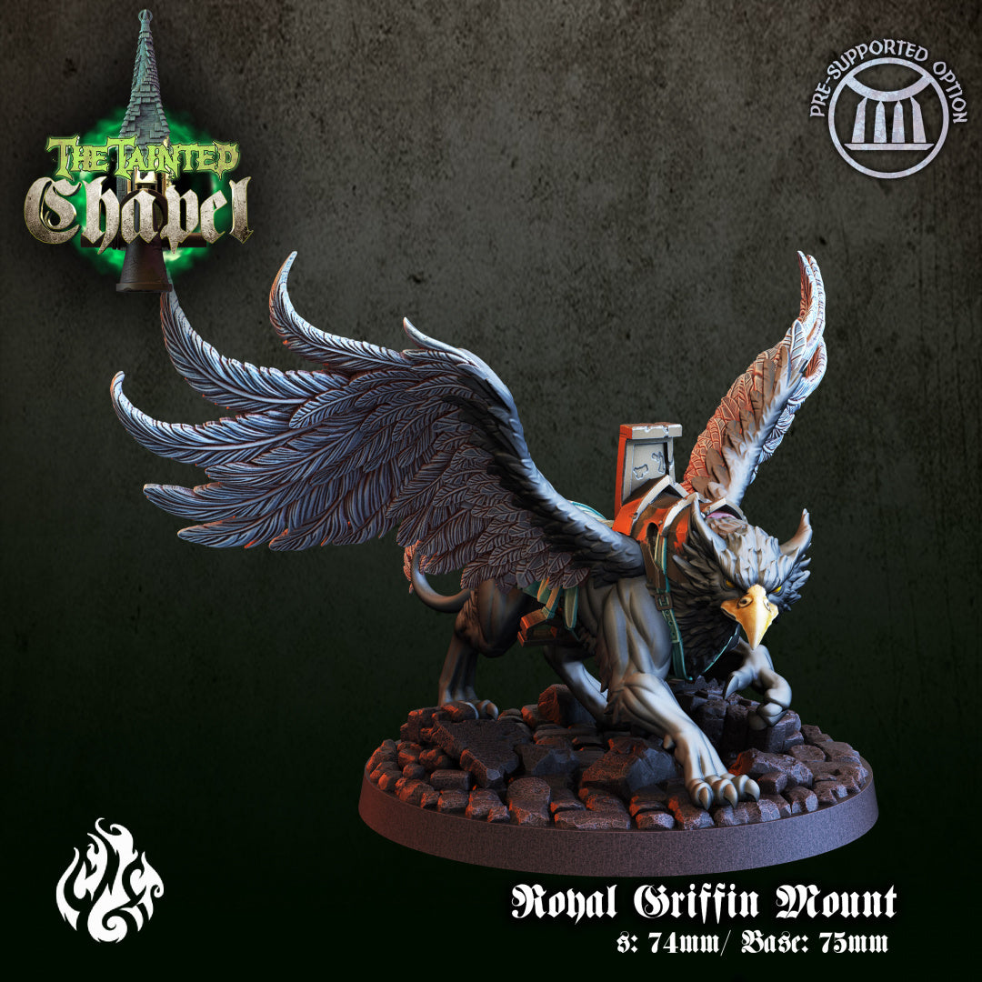 Royal Griffin - The Tainted Chapel<span data-mce-fragment="1"> </span><span data-mce-fragment="1">- </span><span data-mce-fragment="1">by Crippled God Foundry - Tabletop RPG Miniature - Roleplaying 3D Printed Fantasy Mini</span>