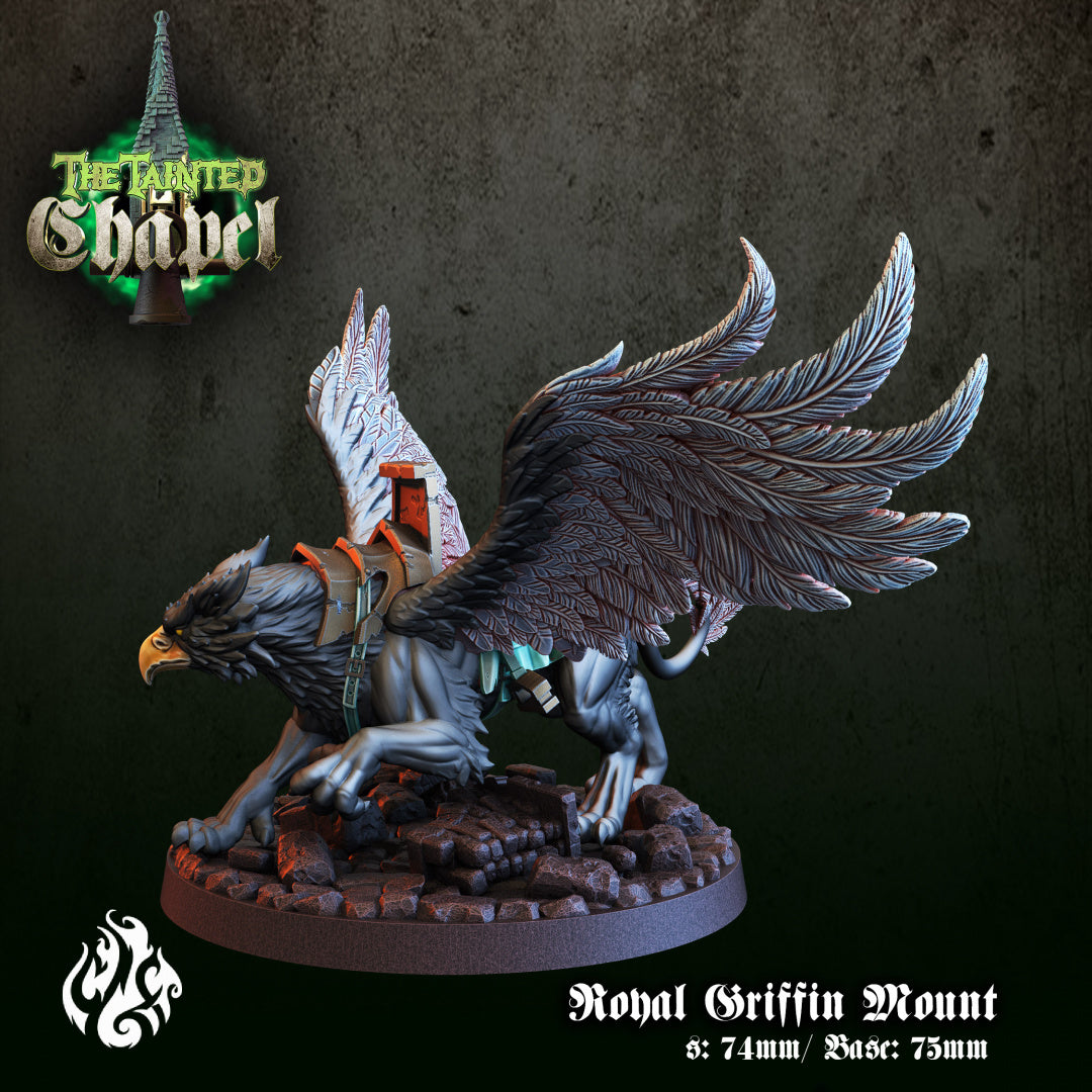 Royal Griffin - The Tainted Chapel<span data-mce-fragment="1"> </span><span data-mce-fragment="1">- </span><span data-mce-fragment="1">by Crippled God Foundry - Tabletop RPG Miniature - Roleplaying 3D Printed Fantasy Mini</span>