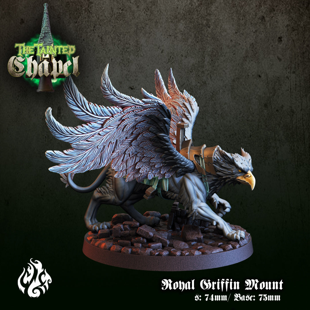 Royal Griffin - The Tainted Chapel<span data-mce-fragment="1"> </span><span data-mce-fragment="1">- </span><span data-mce-fragment="1">by Crippled God Foundry - Tabletop RPG Miniature - Roleplaying 3D Printed Fantasy Mini</span>