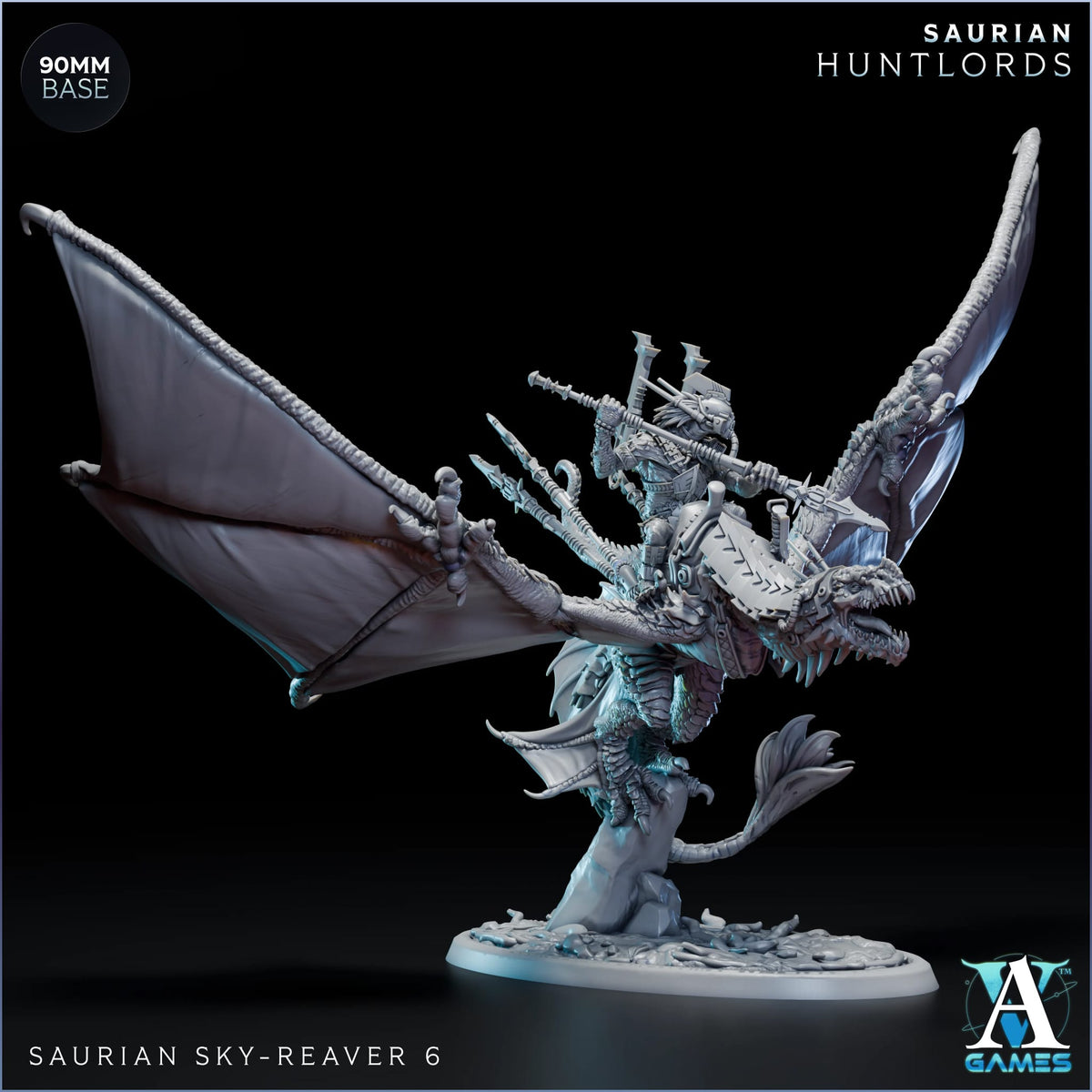 Saurian Sky-Reaver - Saurian Huntlords - TTRPG - Wargaming - Grimdark