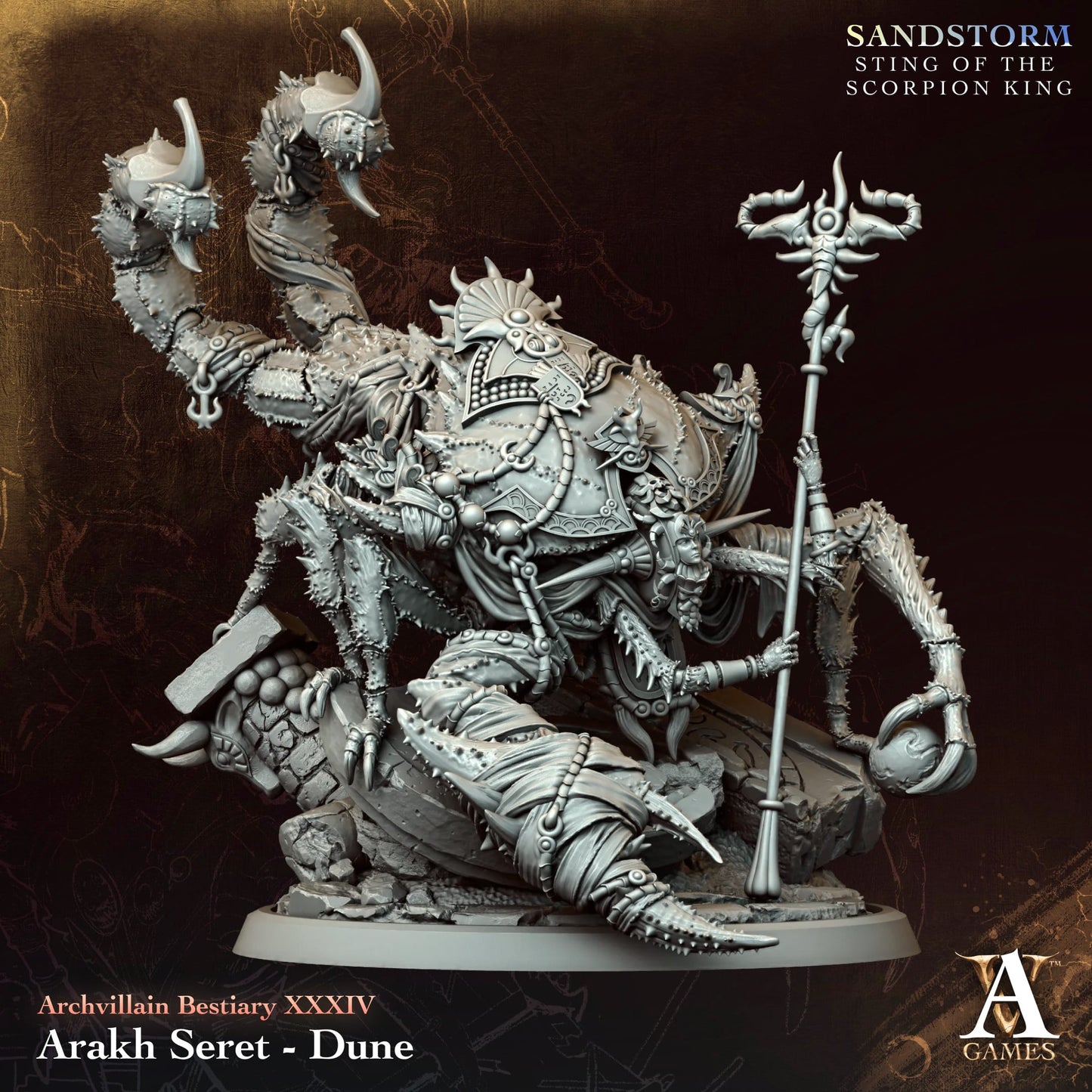 Arakh Seret - Dune Oracle - Sandstorm - Sting of the Scorpion King - TTRPG - Wargaming - Dungeons and Dragons