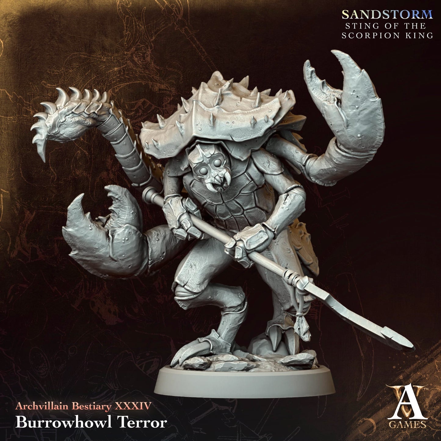 Burrowhowl Terror - Sandstorm - Sting of the Scorpion King - TTRPG - Wargaming - Dungeons and Dragons