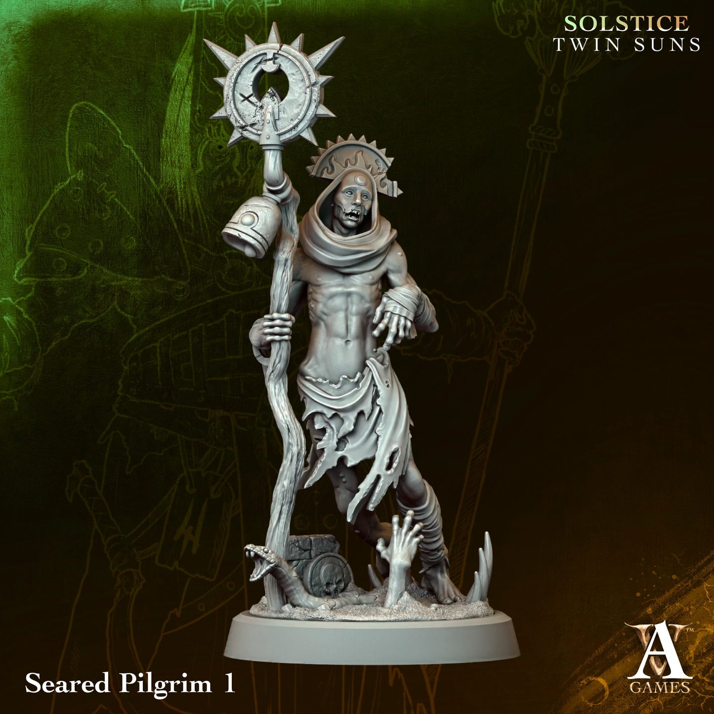 Seared Pilgrim (x4) - Solstice - Twin Suns - TTRPG - Wargaming - Mordheim - Dungeons and Dragons