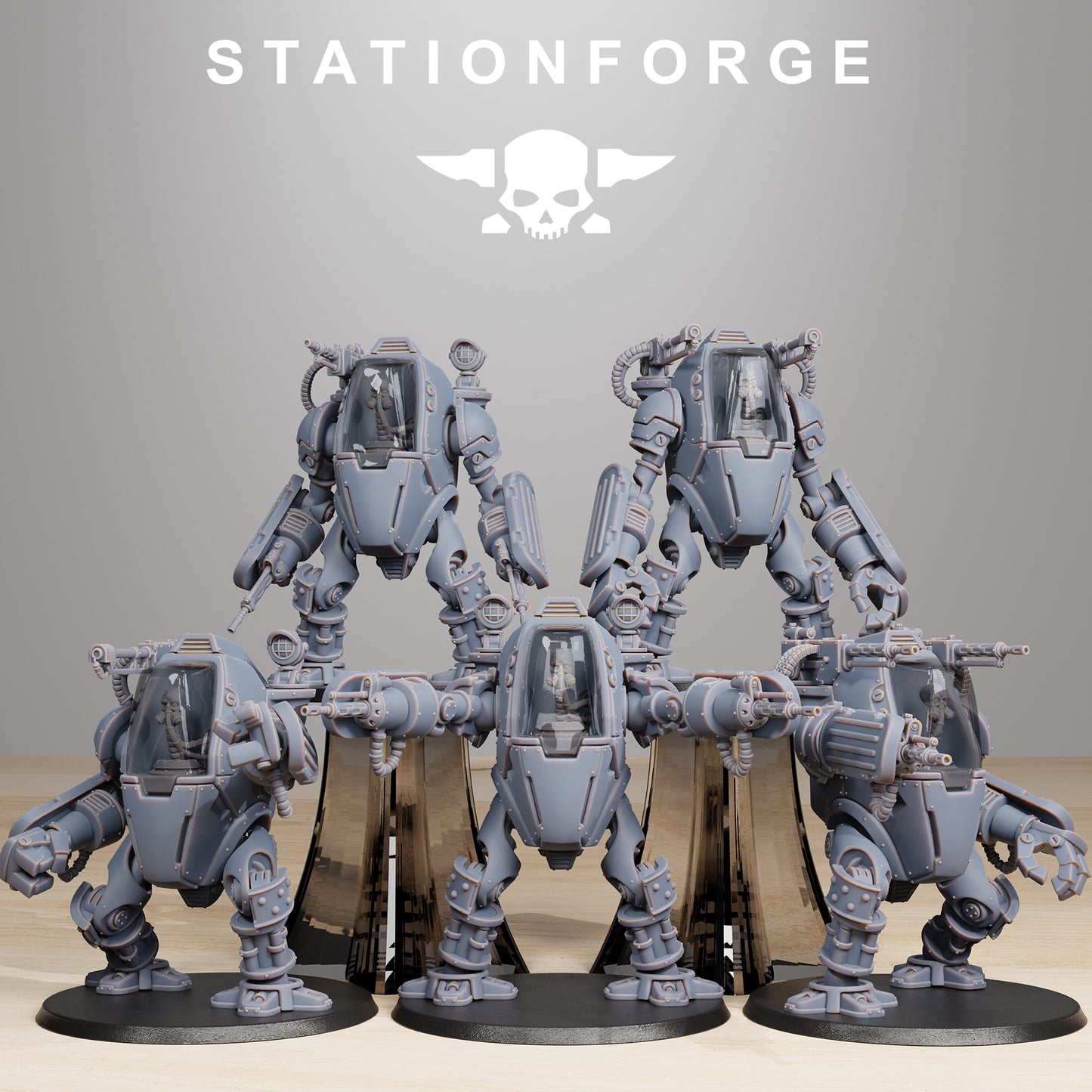Scavenger Clankers - by Station Forge - Tabletop RPG Miniature - Roleplaying 3D Printed Fantasy Mini