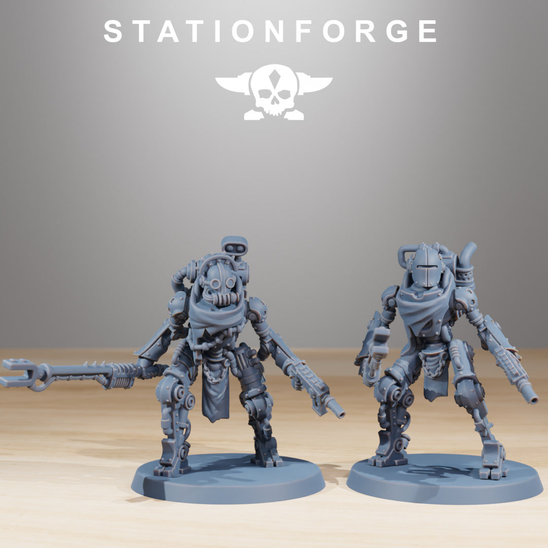 Scavenger Junkbots - by Station Forge - Tabletop RPG Miniature - Roleplaying 3D Printed Fantasy Mini