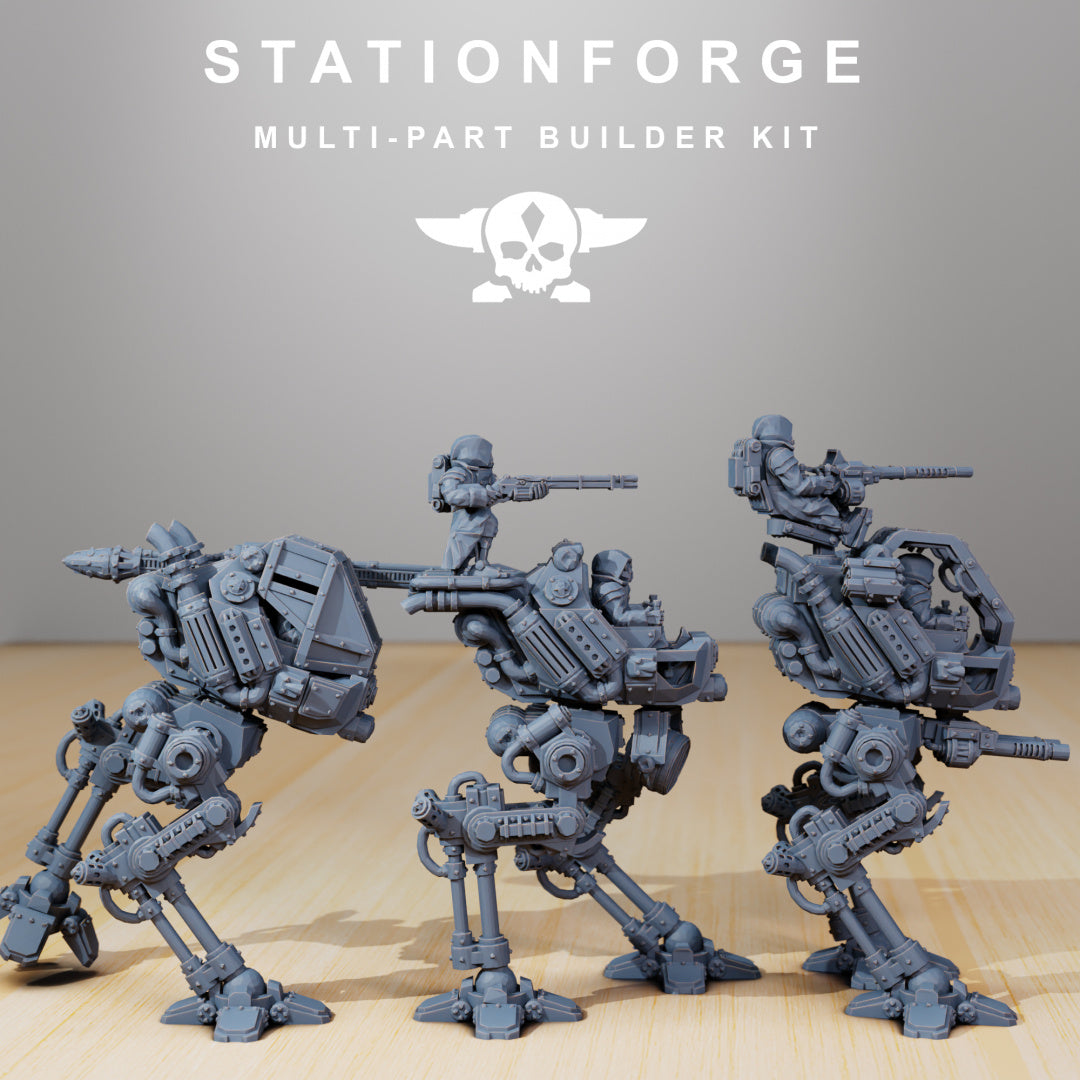 Scavenger Scout Walker (x3) - by Station Forge - TTRPG - Wargaming - Grimdark