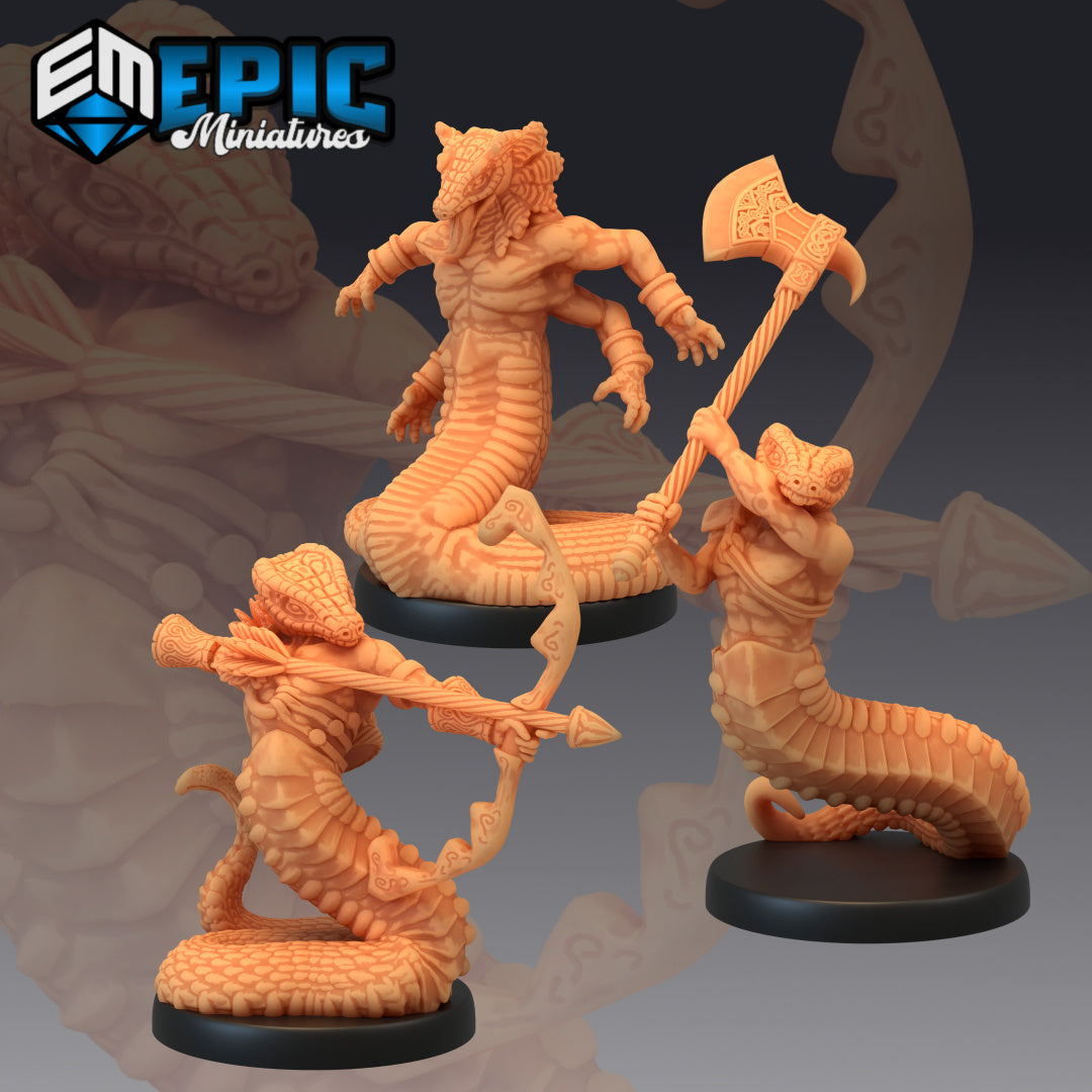 Serpentia Reborn Set - Swamp & March Encounters Collection - by Epic Miniatures - Tabletop RPG Miniature - Roleplaying 3D Printed Fantasy Mini