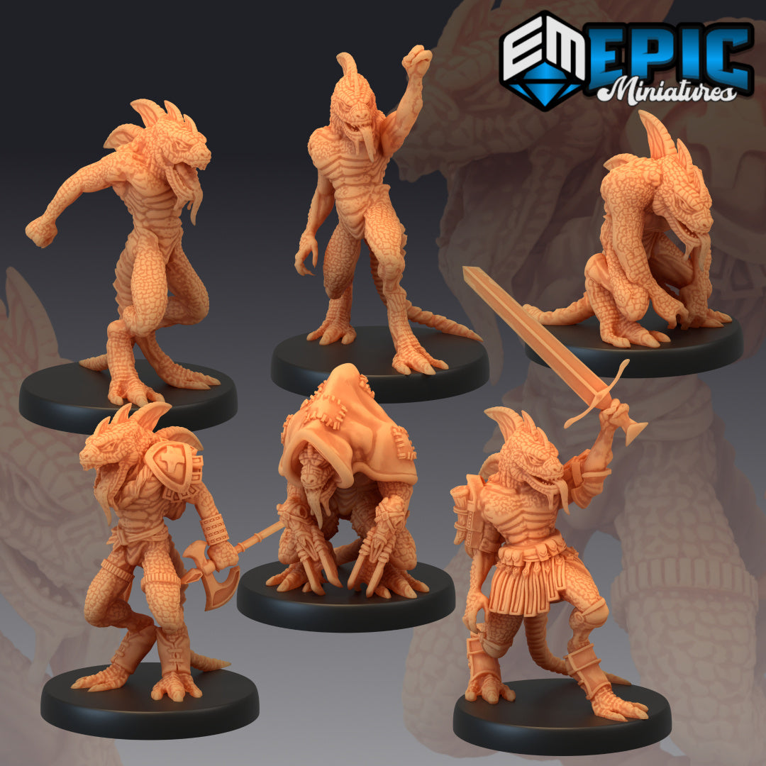 Serpentia Reborn Set - Swamp & March Encounters Collection - by Epic Miniatures - Tabletop RPG Miniature - Roleplaying 3D Printed Fantasy Mini