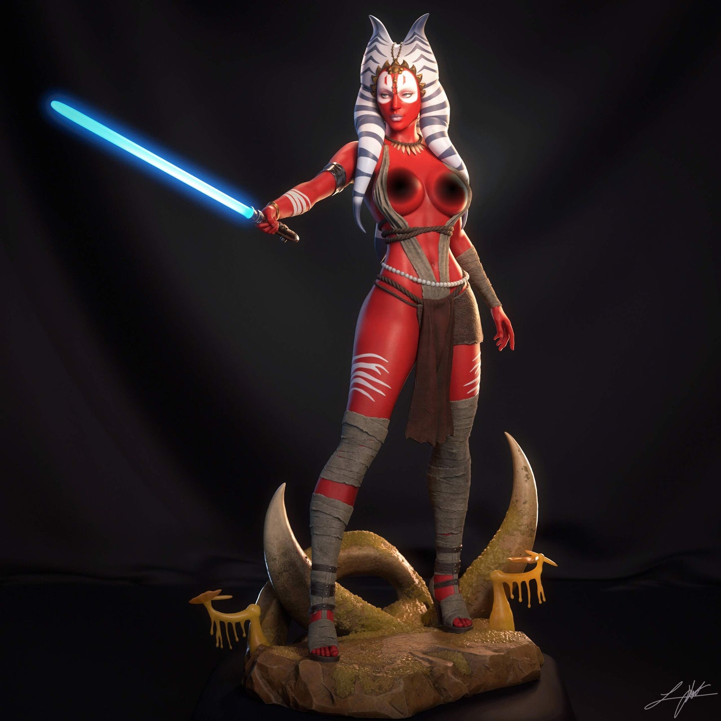 Shaak ti NSFW Sculpture (75mm to 500mm) - Unassembled/Unpainted/3D Print