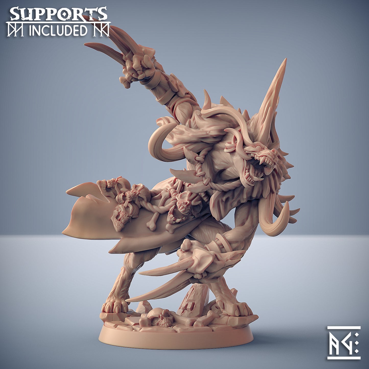 Shargat Skulldancer - Bonegnasher Gnolls Hero - by Artisan Guild - Tabletop RPG Miniature - Roleplaying 3D Printed Fantasy Mini