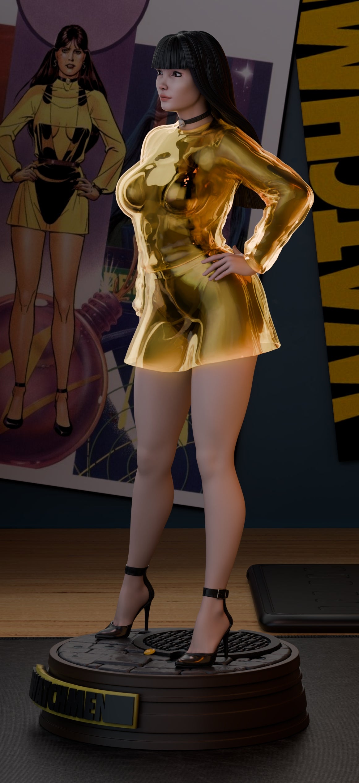 Silk Spectre Sculpture (75mm to 500mm) - Unassembled/Unpainted/3D Print