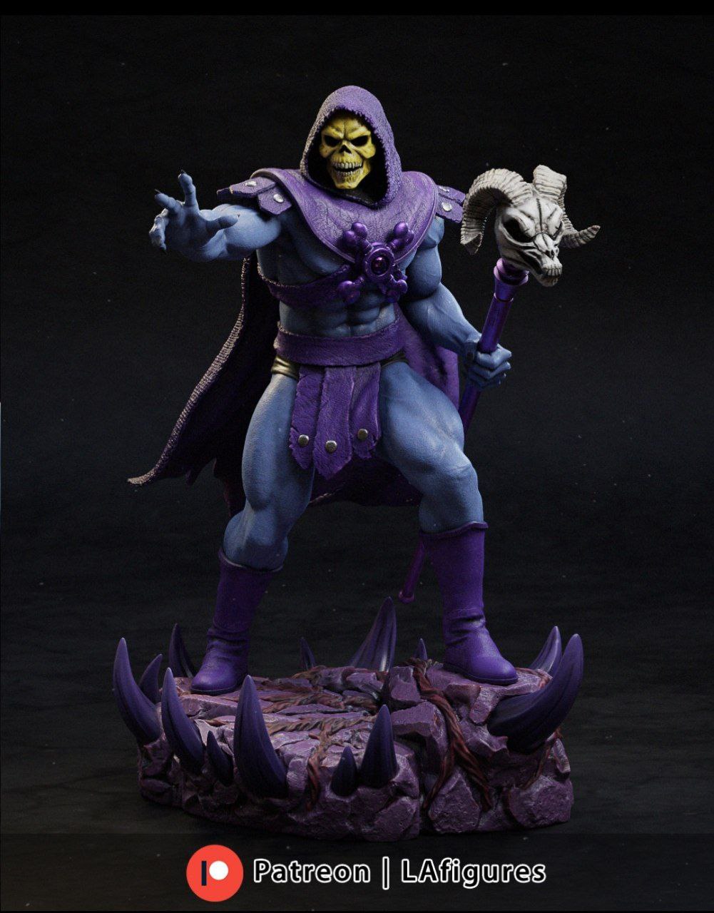 Skeletor - by LA Figures- Tabletop RPG Miniature - Roleplaying 3D Printed Fantasy Mini