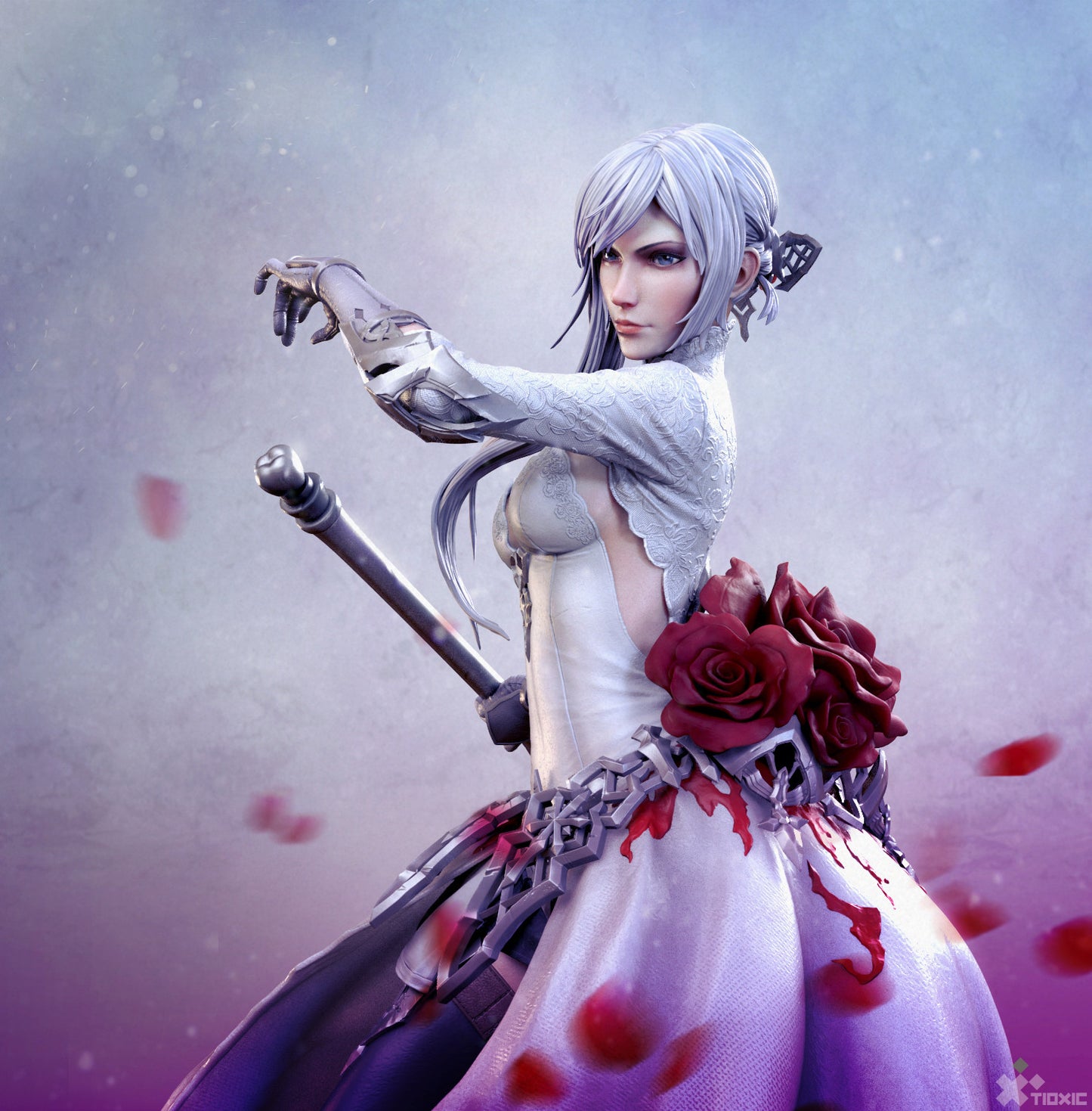 Snow white - Anime - by OXO3D - Tabletop RPG Miniature - Roleplaying 3D Printed Fantasy Mini