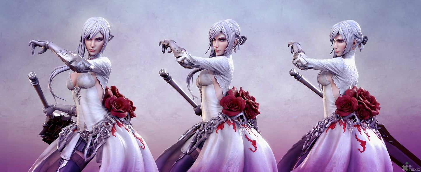 Snow white - Anime - by OXO3D - Tabletop RPG Miniature - Roleplaying 3D Printed Fantasy Mini