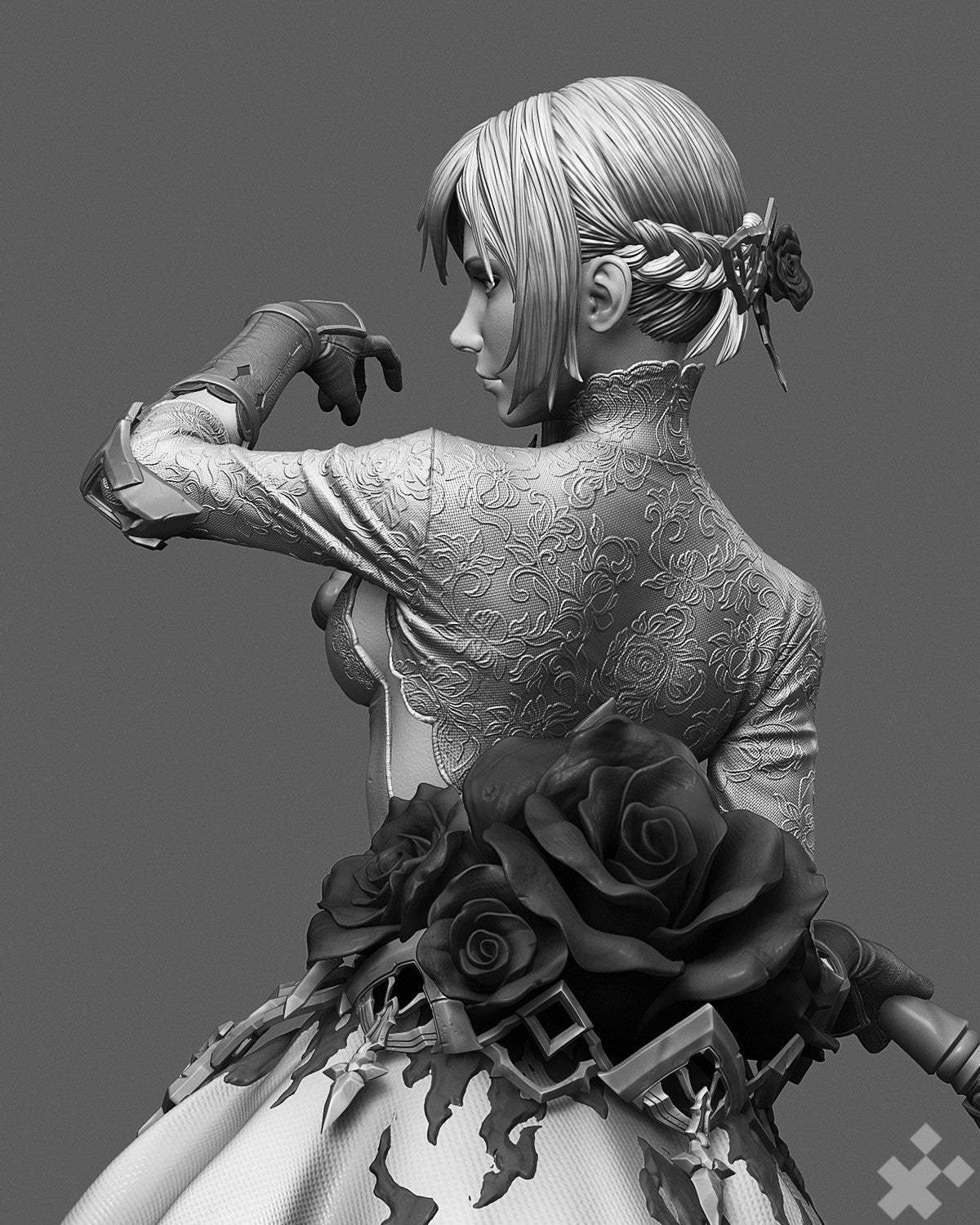 Snow white - Anime - by OXO3D - Tabletop RPG Miniature - Roleplaying 3D Printed Fantasy Mini