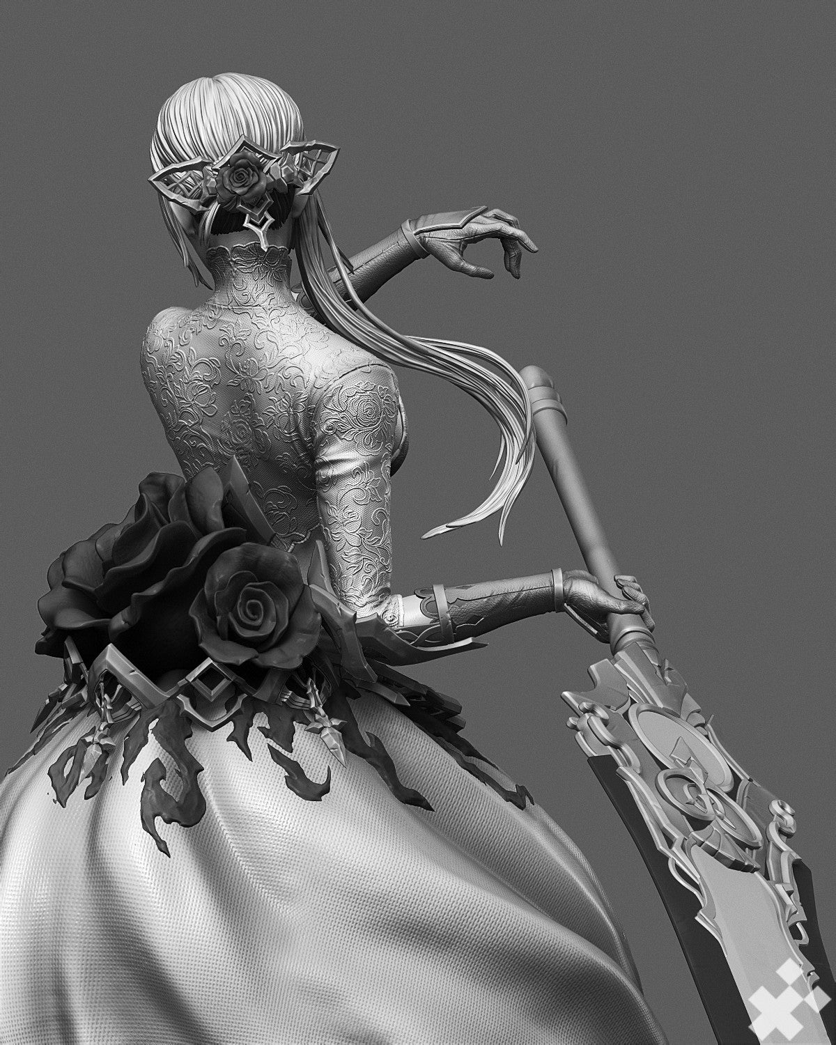 Snow white - Anime - by OXO3D - Tabletop RPG Miniature - Roleplaying 3D Printed Fantasy Mini