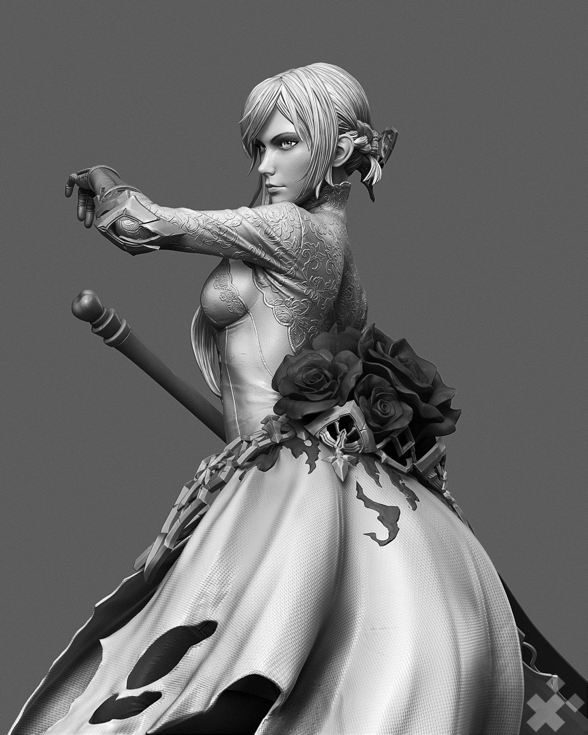 Snow white - Anime - by OXO3D - Tabletop RPG Miniature - Roleplaying 3D Printed Fantasy Mini