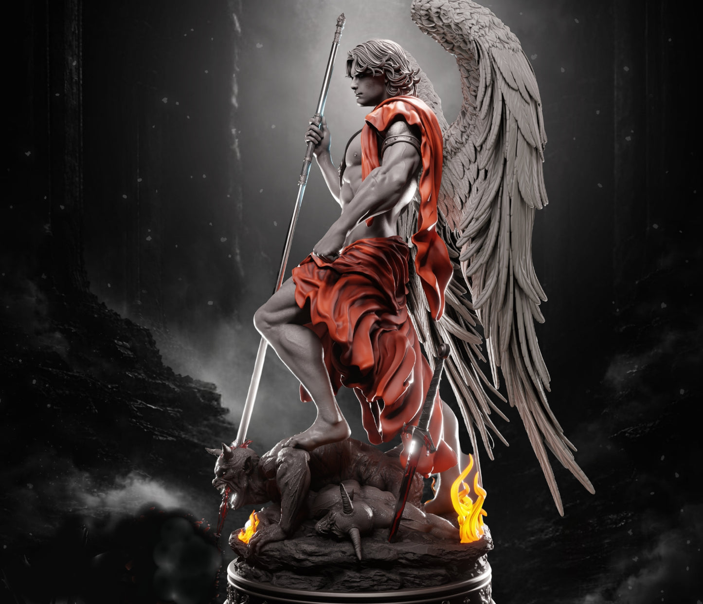 St Michael, The Archangel Sculpture - Saints and Demons