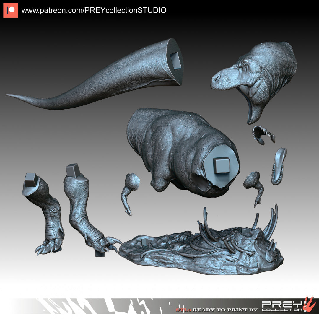 T-REX - Jurassic World - Dungeons and Dragons - by Prey Studios- Tabletop RPG Miniature - Roleplaying 3D Printed Fantasy Mini