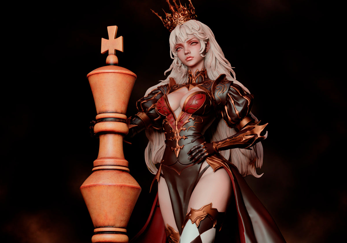 The Queen Sculpture(75mm to 500mm) - Unassembled/Unpainted/3D Print