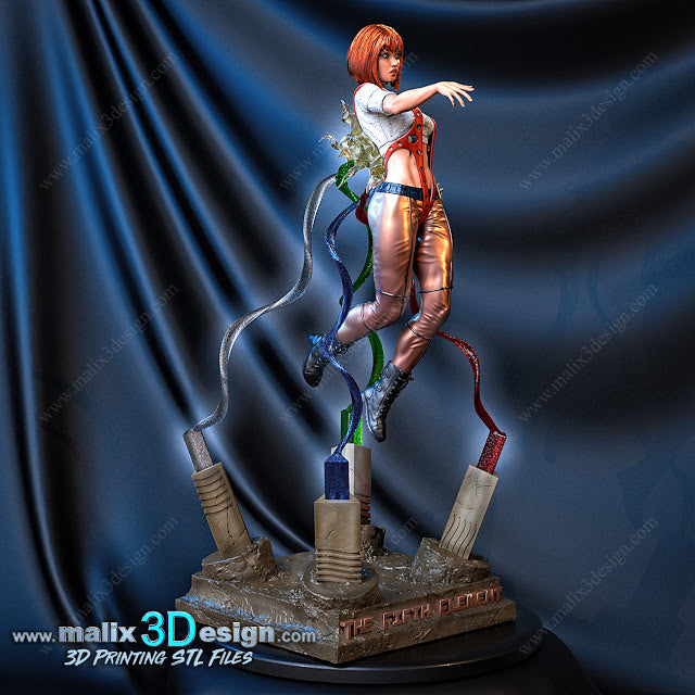 The Fifth Element - Leelou Diorama - by Sanix - Tabletop RPG Miniature - Roleplaying 3D Printed Fantasy Mini
