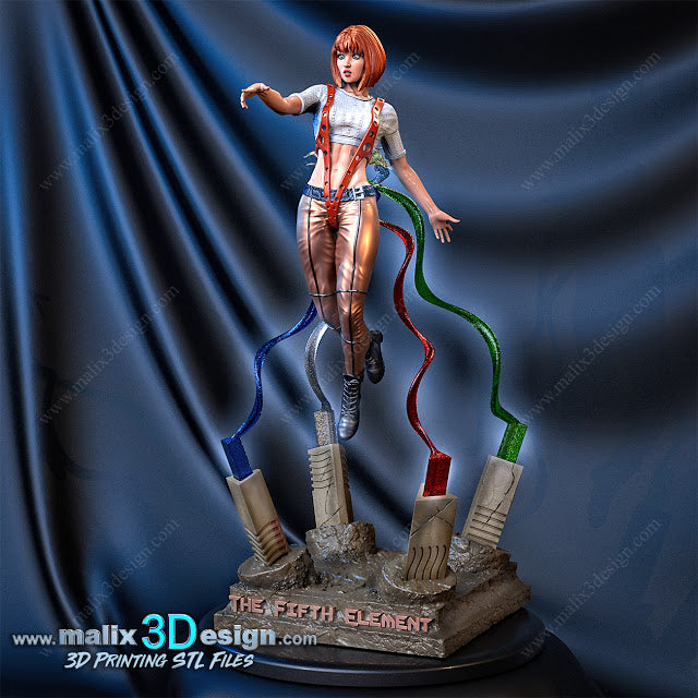 The Fifth Element - Leelou Diorama - by Sanix - Tabletop RPG Miniature - Roleplaying 3D Printed Fantasy Mini