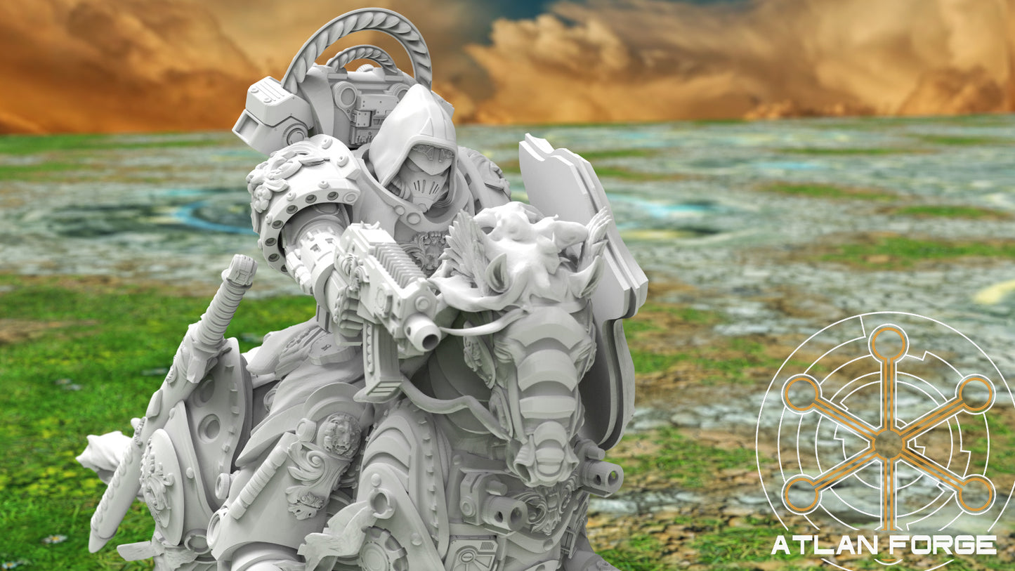 The Knights Angelic - by Atlan Forge - Tabletop RPG Miniature - Roleplaying 3D Printed Fantasy Mini
