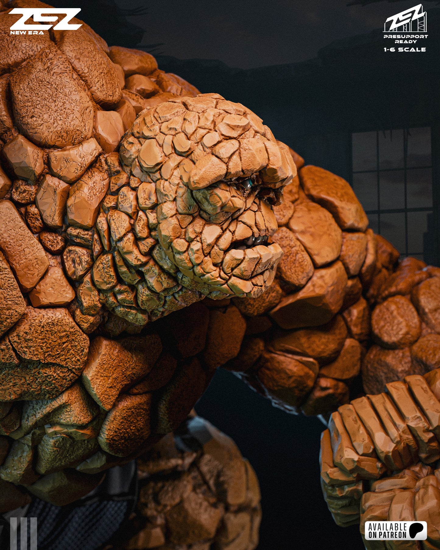 The Thing Sculpture (75mm to 500mm) - Unassembled/Unpainted/3D Print