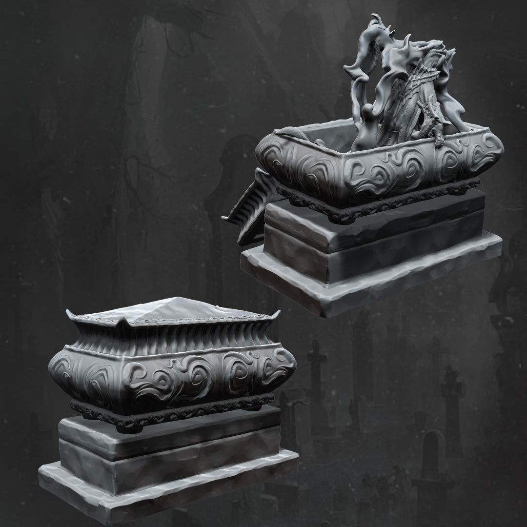 Tombstones - Dungeons and Dragons - Lord of the Rings - RPG Miniatures - by Monolith Arts - Tabletop RPG Miniature - Roleplaying 3D Printed Fantasy Mini
