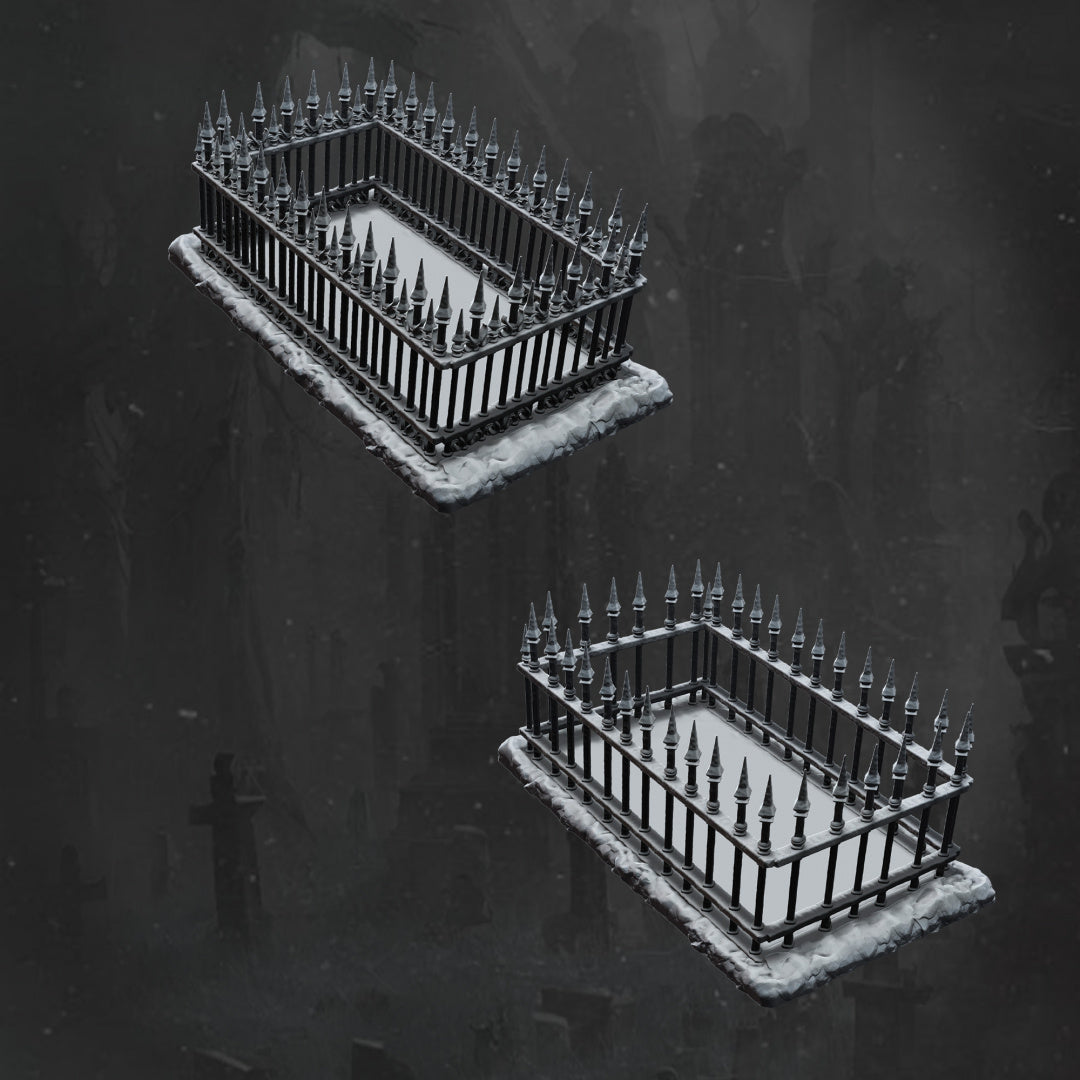 Tombstones - Dungeons and Dragons - Lord of the Rings - RPG Miniatures - by Monolith Arts - Tabletop RPG Miniature - Roleplaying 3D Printed Fantasy Mini