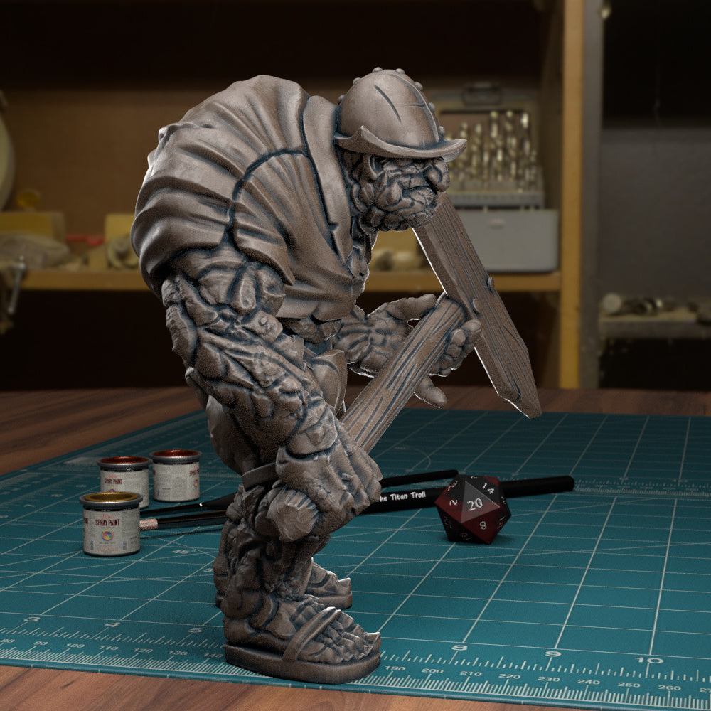 Troll Guard - Dungeons and Dragons - by Tytan Troll - Tabletop RPG Miniature - Roleplaying 3D Printed Fantasy Mini