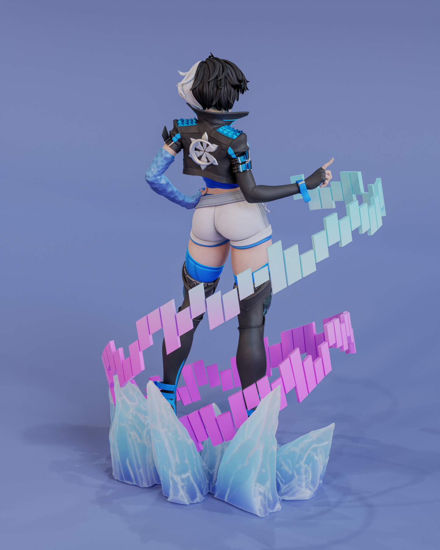 Luna Snow (Marvel Rivals) Sculpture (75mm to 500mm) - Unassembled/Unpainted/3D Print