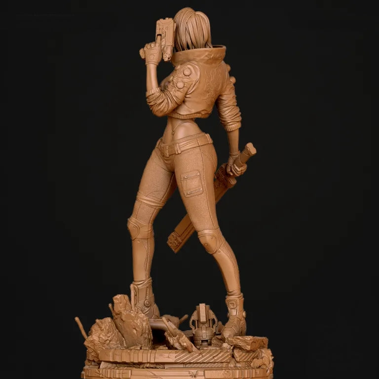 Female V Sculpture (75mm to 500mm) - Unassembled/Unpainted/3D Print