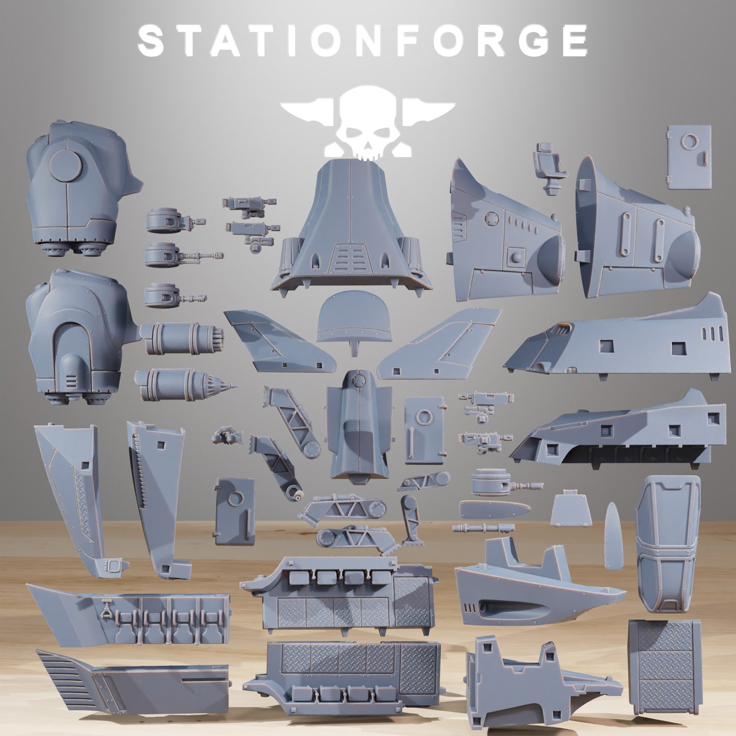 Vaskar Dropship - by Station Forge - Tabletop RPG Miniature - Roleplaying 3D Printed Fantasy Mini