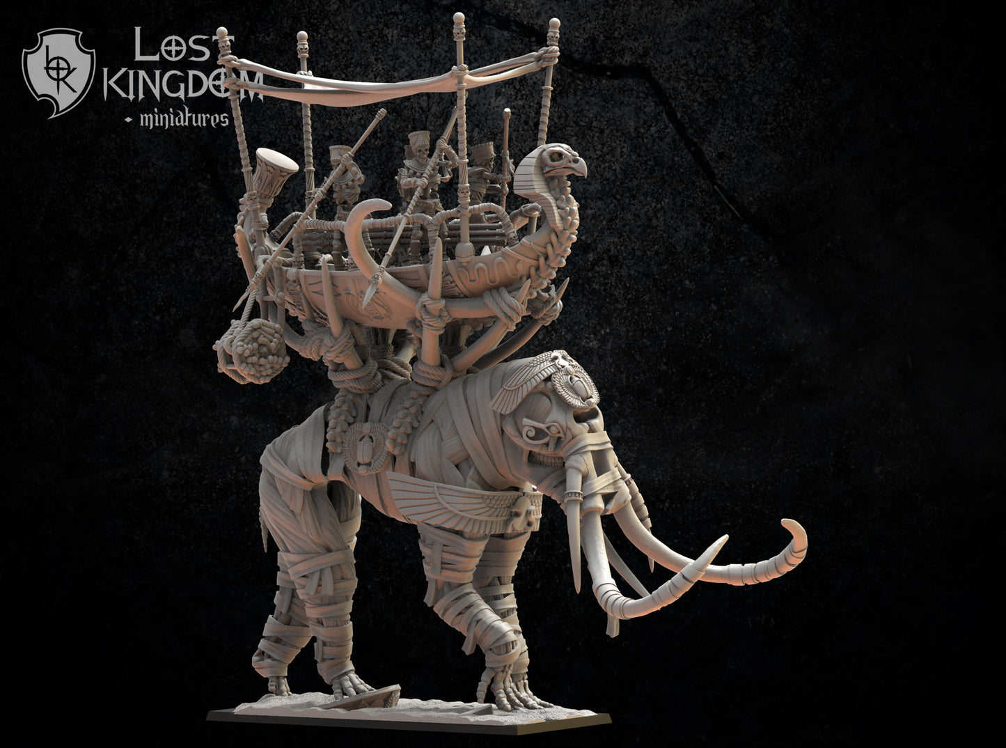 Elephant - Undead Beast - by Lost Kingdom- Tabletop RPG Miniature - Roleplaying 3D Printed Fantasy Mini