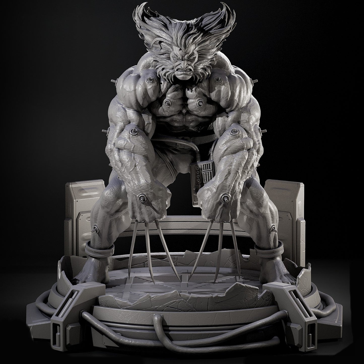 Weapon X Sculpture (75mm to 500mm) - Unassembled/Unpainted/3D Print
