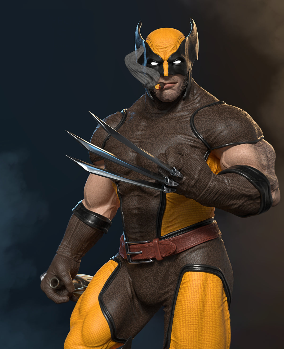 Sculpture de Wolverine (75 mm à 500 mm) - Non assemblé/Non peint/Impression 3D